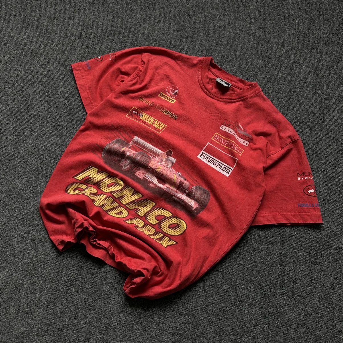 VTG Racing Monaco T-shirts Big Logo Size M Y2K 00s Formula 1