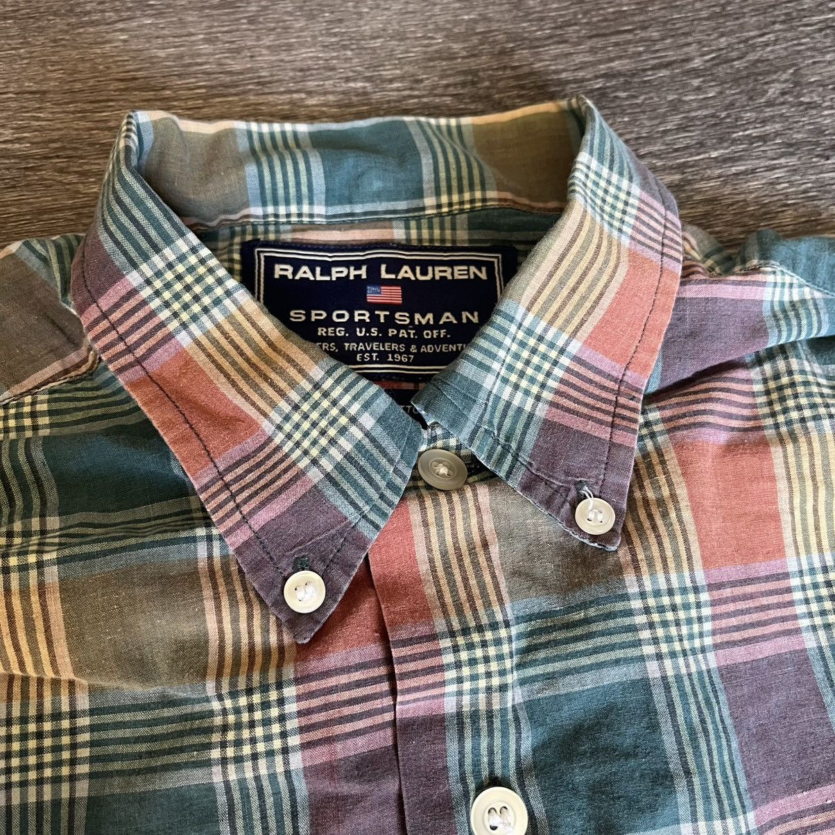 Polo Ralph Lauren × Ralph Lauren × Vintage Vintage Polo Ralph Lauren Sportsman Check Button Down Shirt Size US M / EU 48-50 / 2 - 5 Thumbnail