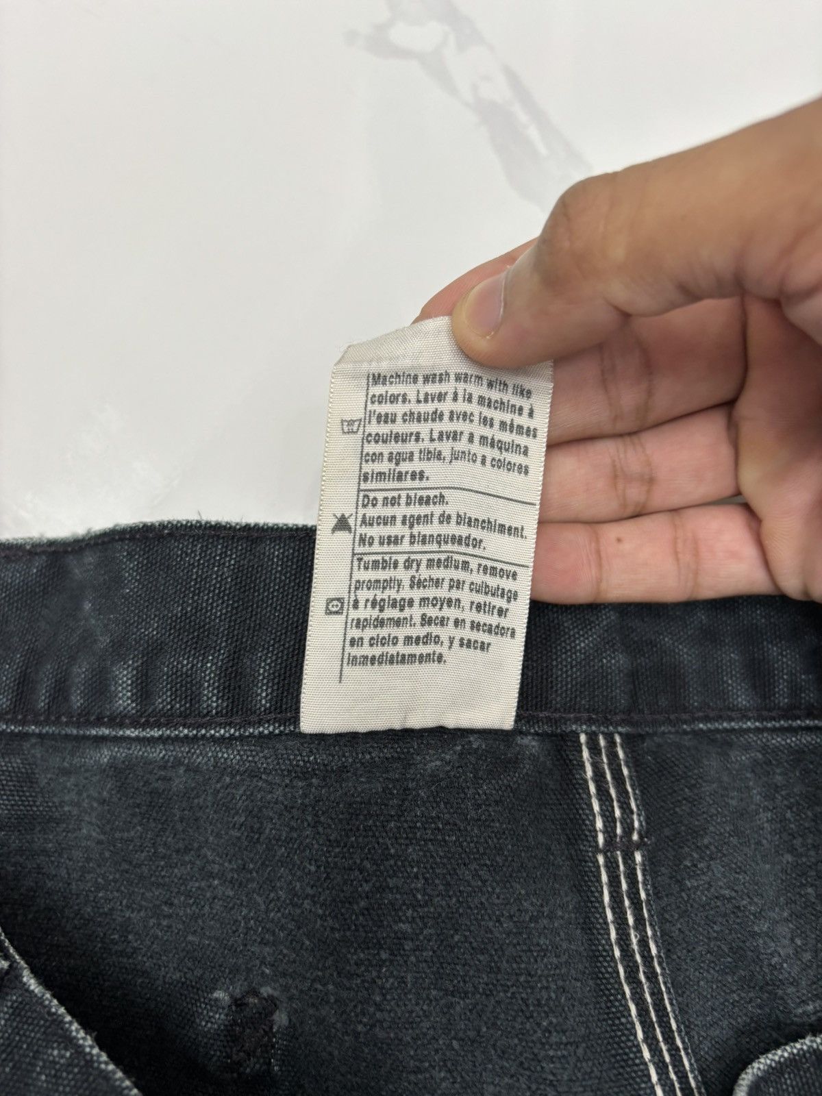Kapital CARHARTT THRASHED DISTRESSED TYE DYE CUT LEG BAGGY JEANS Size US 36 / EU 52 - 12 Thumbnail