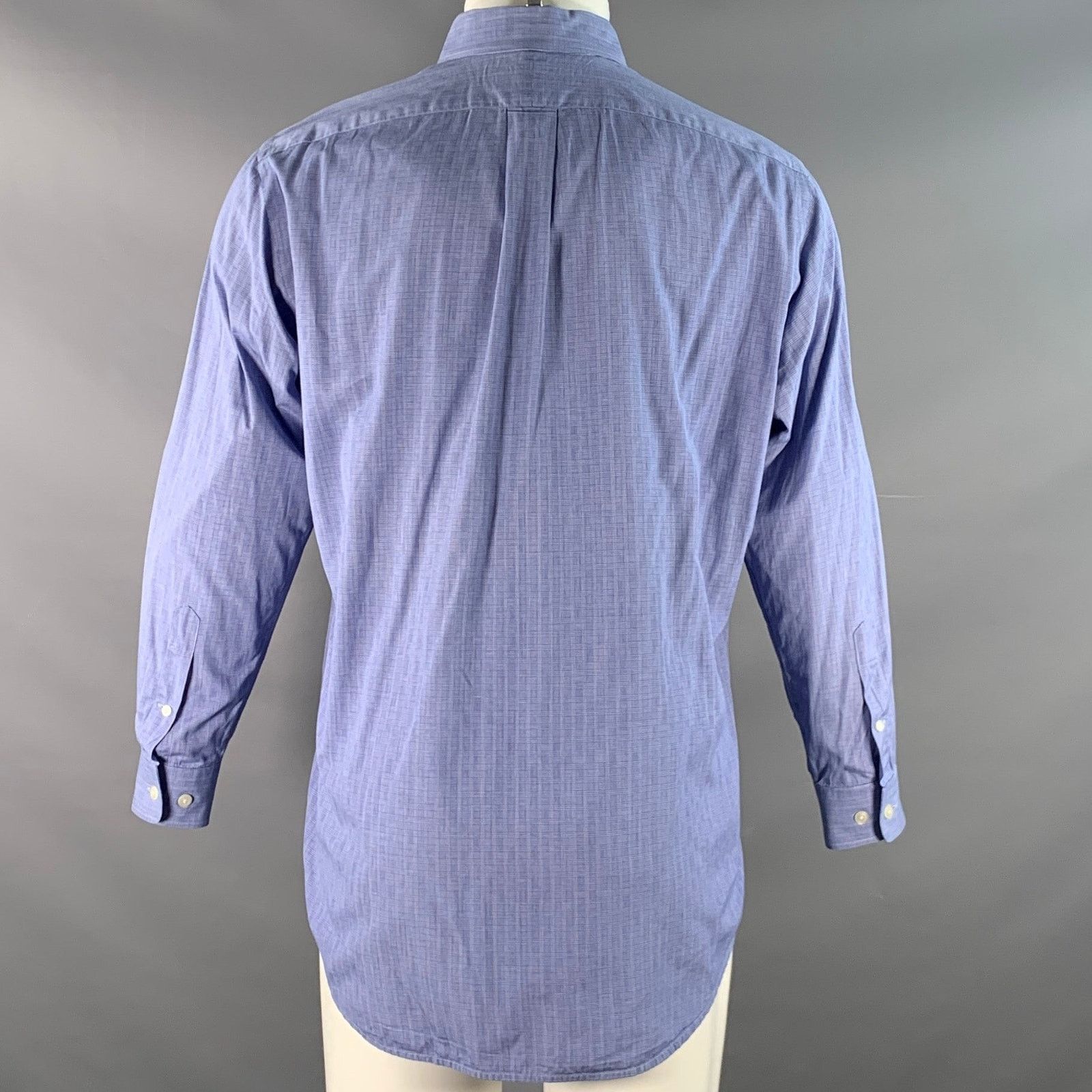 Polo Ralph Lauren Size M Blue White Plaid Cotton Long Sleeve Shirt Size US M / EU 48-50 / 2 - 4 Thumbnail
