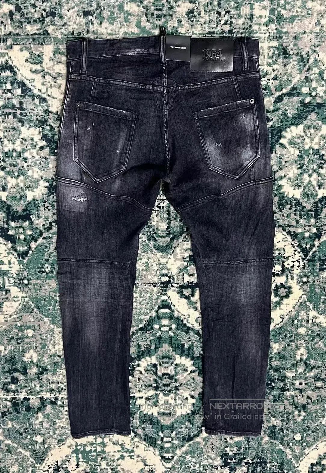 Dsquared2 dsquared2 black gray patched biker jeans. Size US 44 / EU 60 - 2 Thumbnail