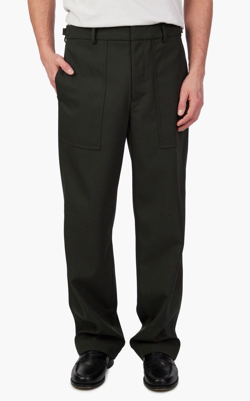 Helmut Lang HELMUT LANG TWILL TROUSERS — BURNT OLIVE / SIZE 34 Size US 34 / EU 50 - 5 Thumbnail