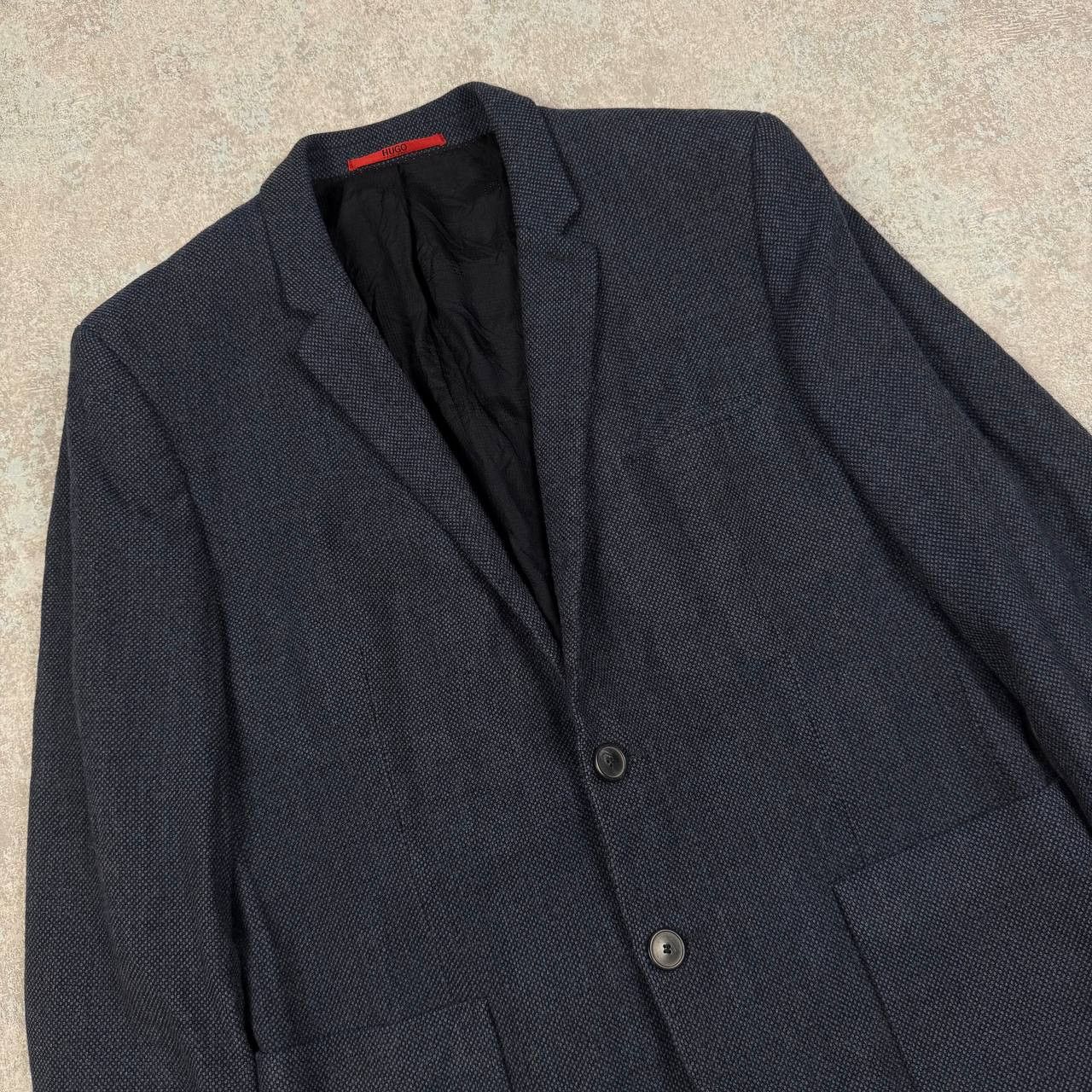 Hugo Boss Hugo Boss Blue Textured Blazer Size 52 Size 52S - 4 Thumbnail