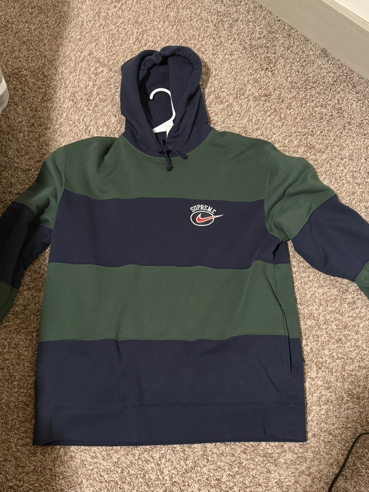 Nike × Supreme Nike Supreme Stripe Hoodie Size US M / EU 48-50 / 2 - 1 Thumbnail