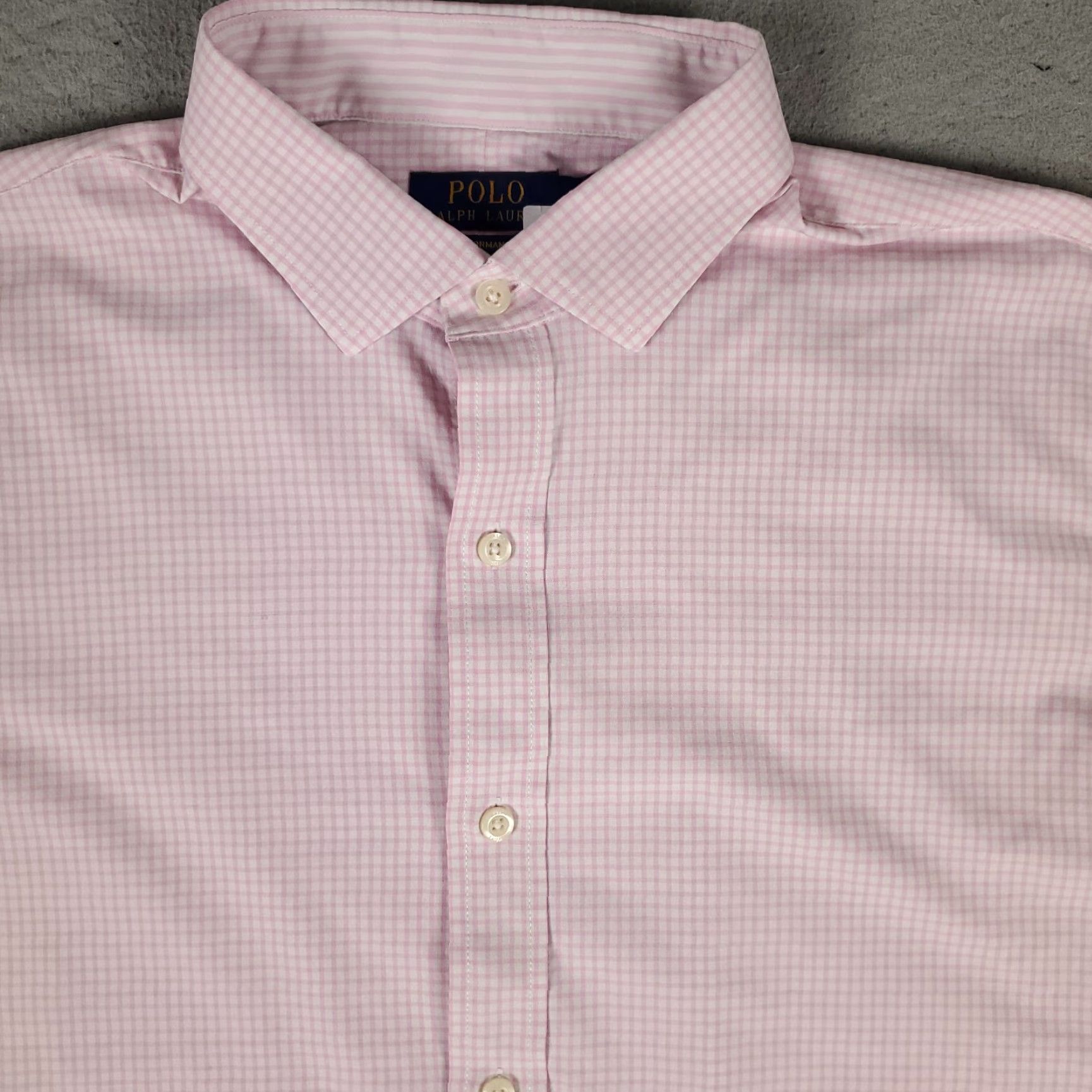 Ralph Lauren Ralph Lauren Performance Shirt Mens XL Pink Check Button-Up Long Sleeve Size US XL / EU 56 / 4 - 2 Thumbnail