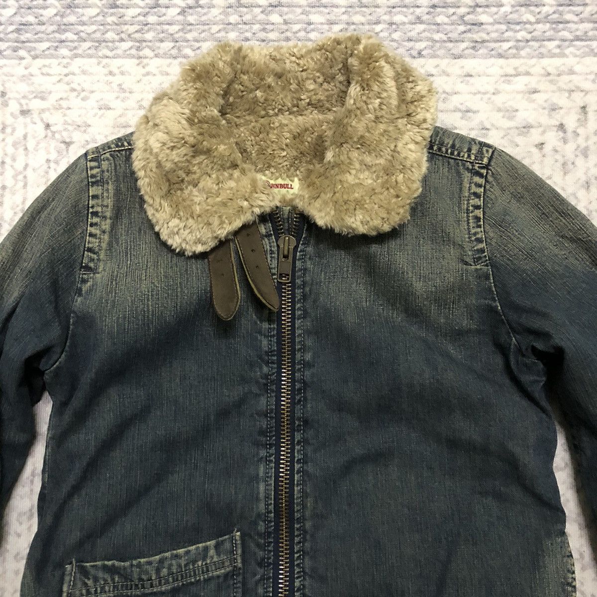 Japanese Brand × Johnbull × Vintage Rare Vintage Johnbull Fur Denim Jacket Size US XXS / EU 40 - 2 Thumbnail