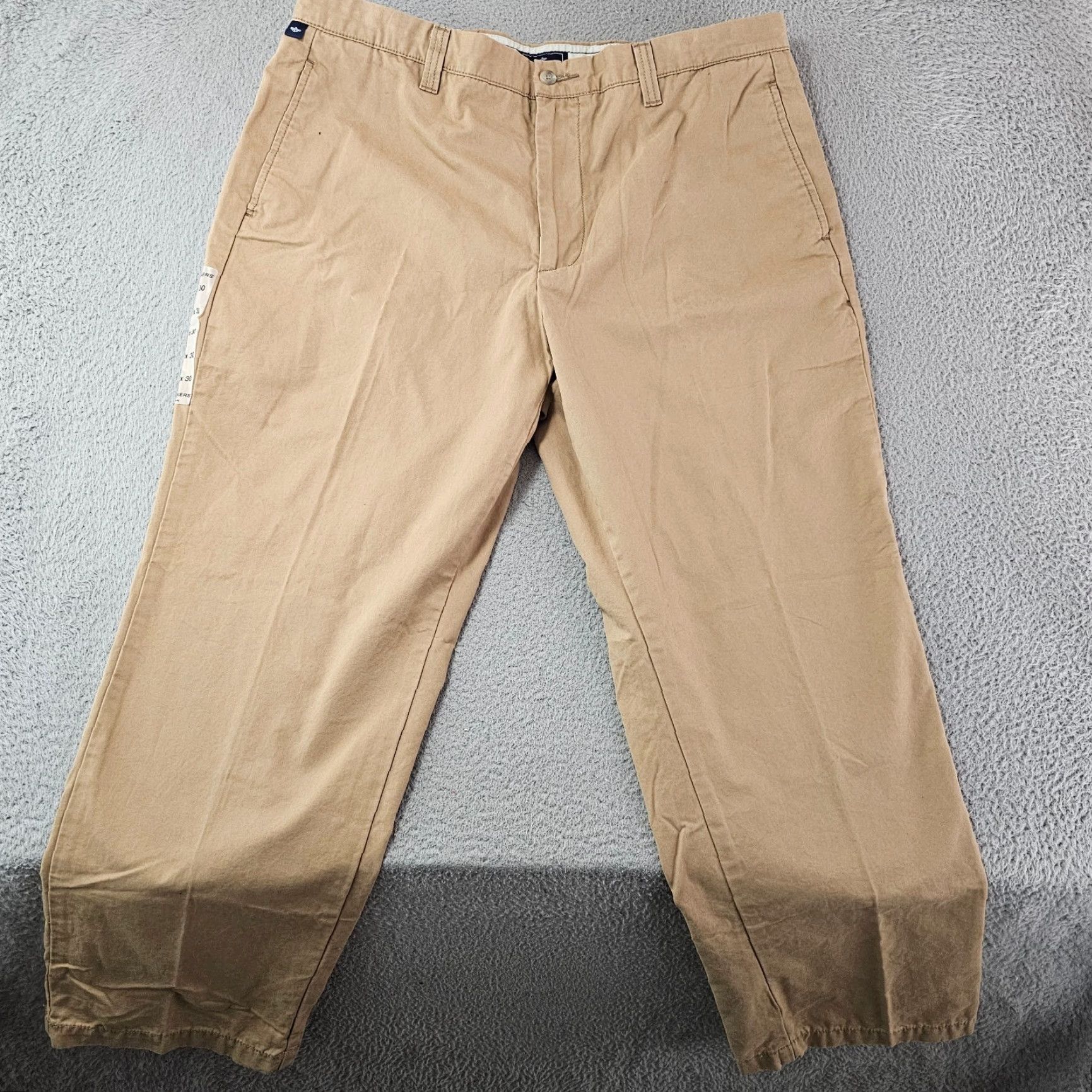 Dockers DOCKERS Washed Khaki Pant Mens 36x28.5 Classic Fit Cotton Flat Front Shirt Size US 36 / EU 52 - 2 Thumbnail