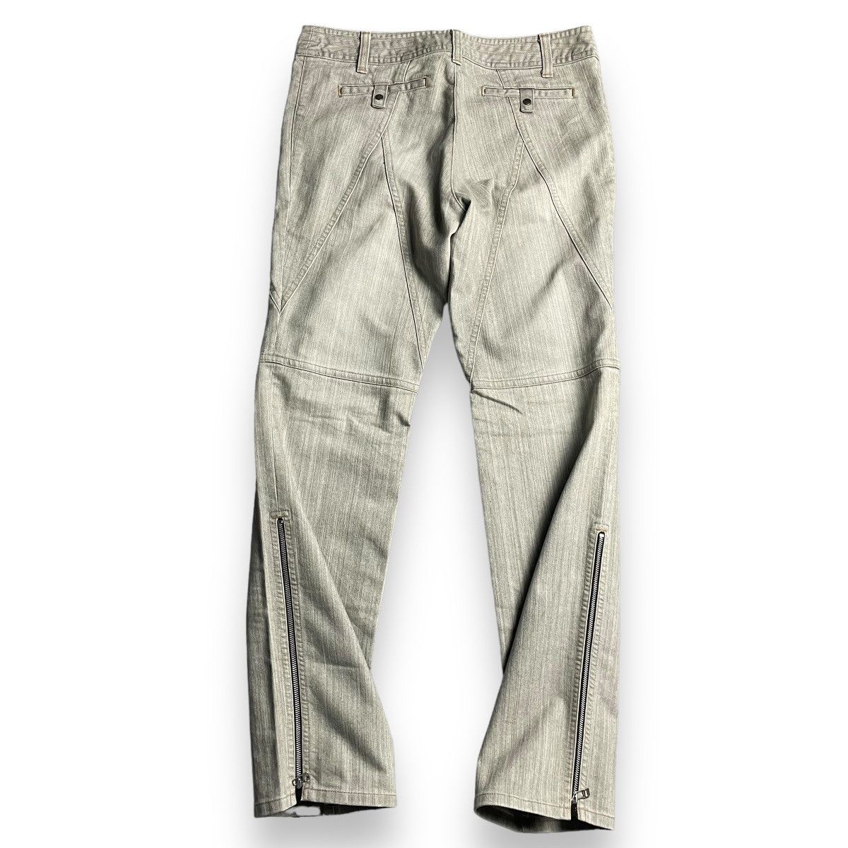 If Six Was Nine × Le Grande Bleu (L.G.B.) × Michel Klein 🇯🇵 Y2K MICHEL KLEIN MULTIZIPPER DENIM PANTS Size US 34 / EU 50 - 3 Thumbnail
