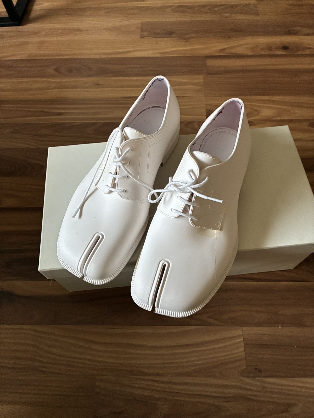 Maison Margiela Size 40 Leather Alternative split toe derby Size US 7 / EU 40 - 5 Thumbnail