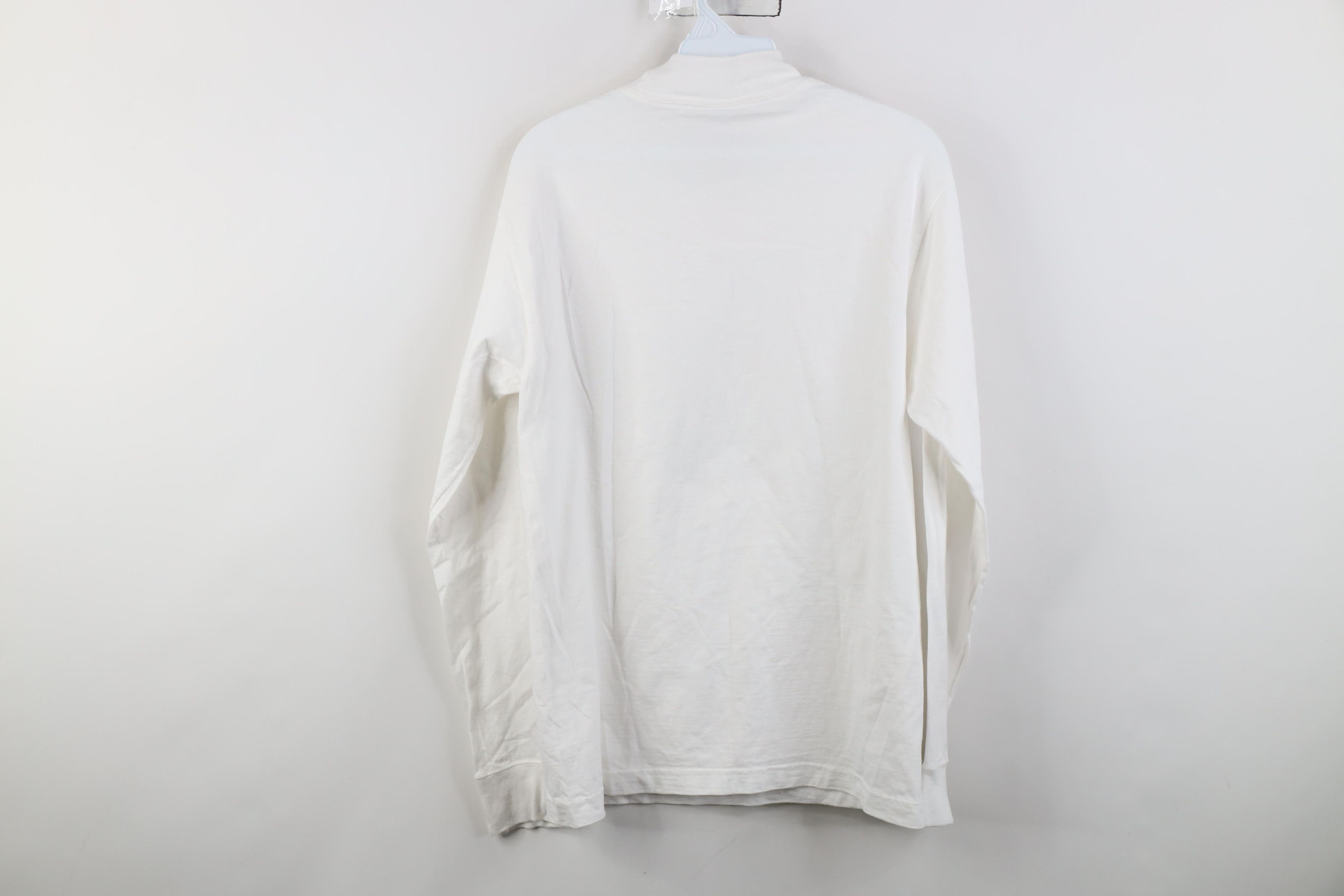 Hanes Vintage 90s Y2K Hanes Beefy Cotton Long Sleeve T-Shirt White Size US S / EU 44-46 / 1 - 10 Thumbnail