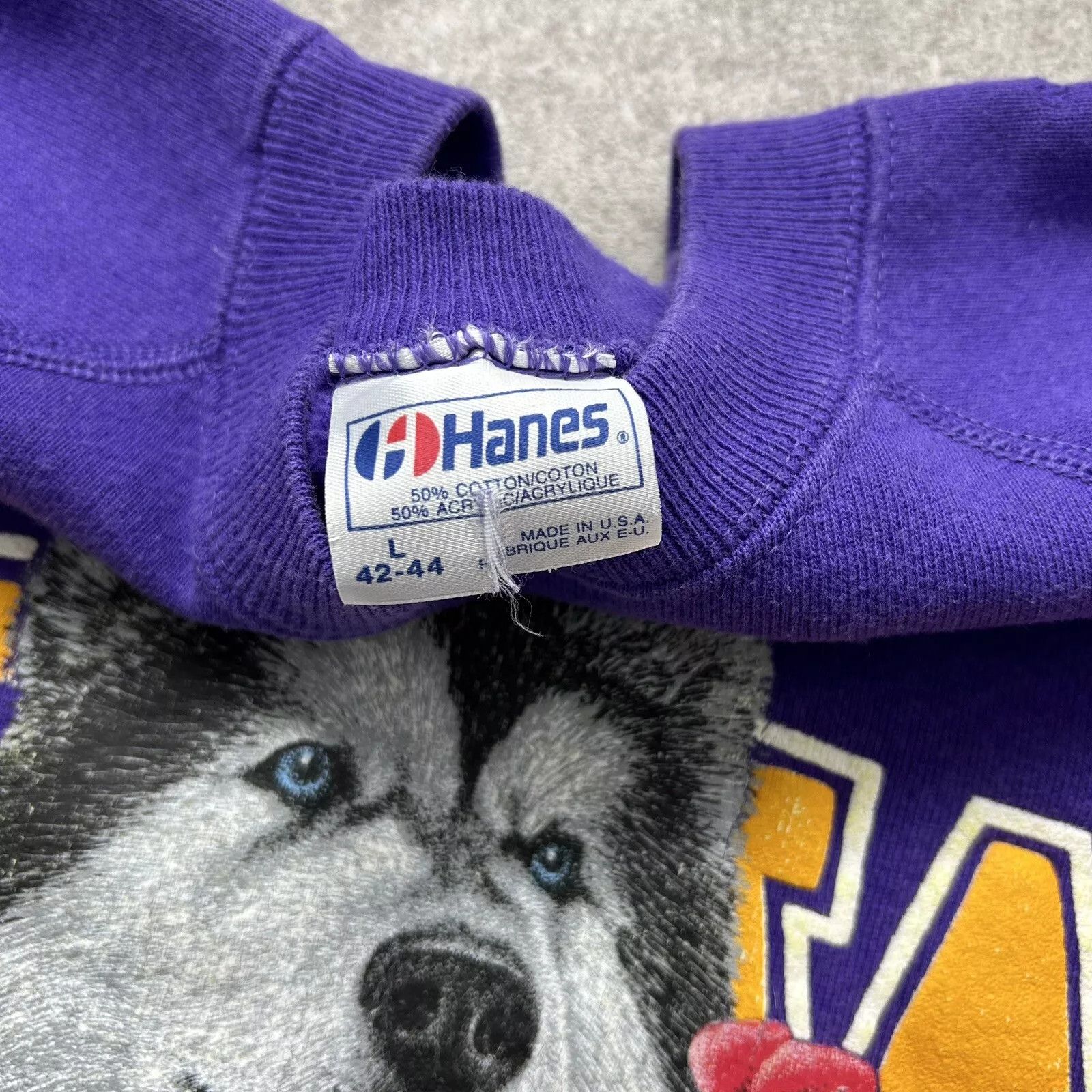 NCAA × Vintage WASHINGTON HUSKIES ROSE BOWL 1991 SWEATSHIRT SIZE M HANES Size US M / EU 48-50 / 2 - 5 Thumbnail