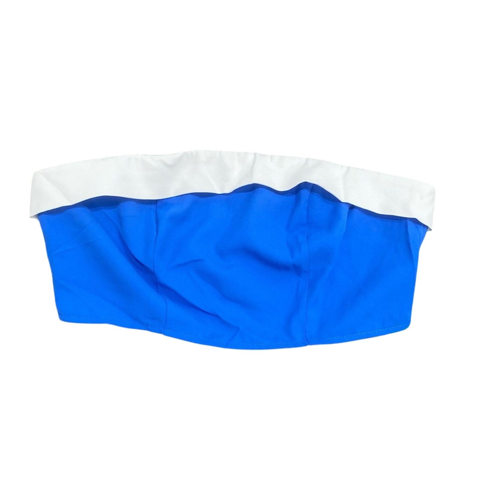 Shein Women's Colorblock Strapless Top and Pants Set Blue, Size L Size L / US 10 / IT 46 - 3 Thumbnail