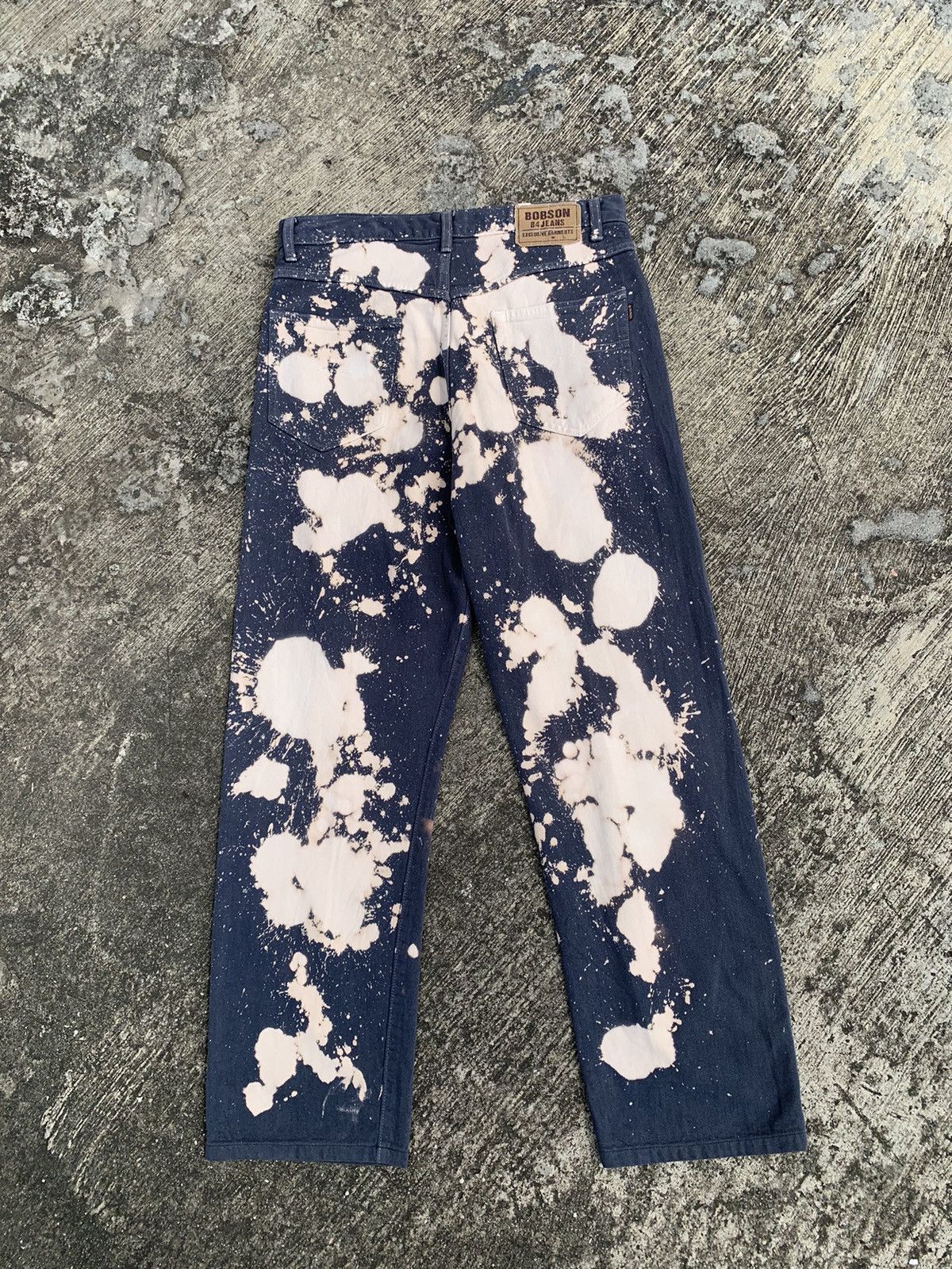 Le Grande Bleu (L.G.B.) Rare 🔥 Bobson tie dye jeans Size US 33 - 10 Thumbnail