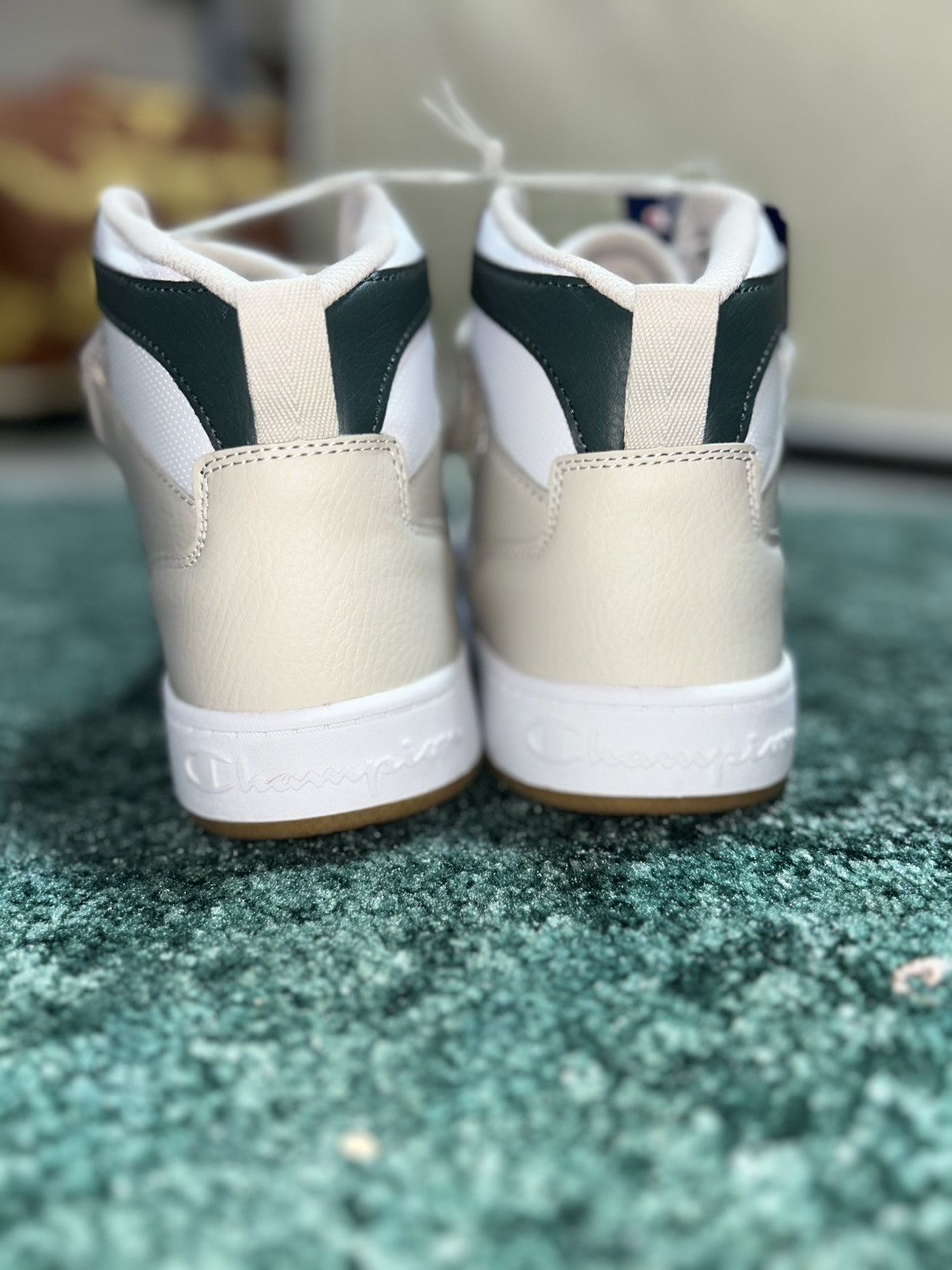 Champion “Olive and Cream” High Top Athletic Sneakers Size 11.5 Size US 11.5 / EU 44-45 - 5 Thumbnail