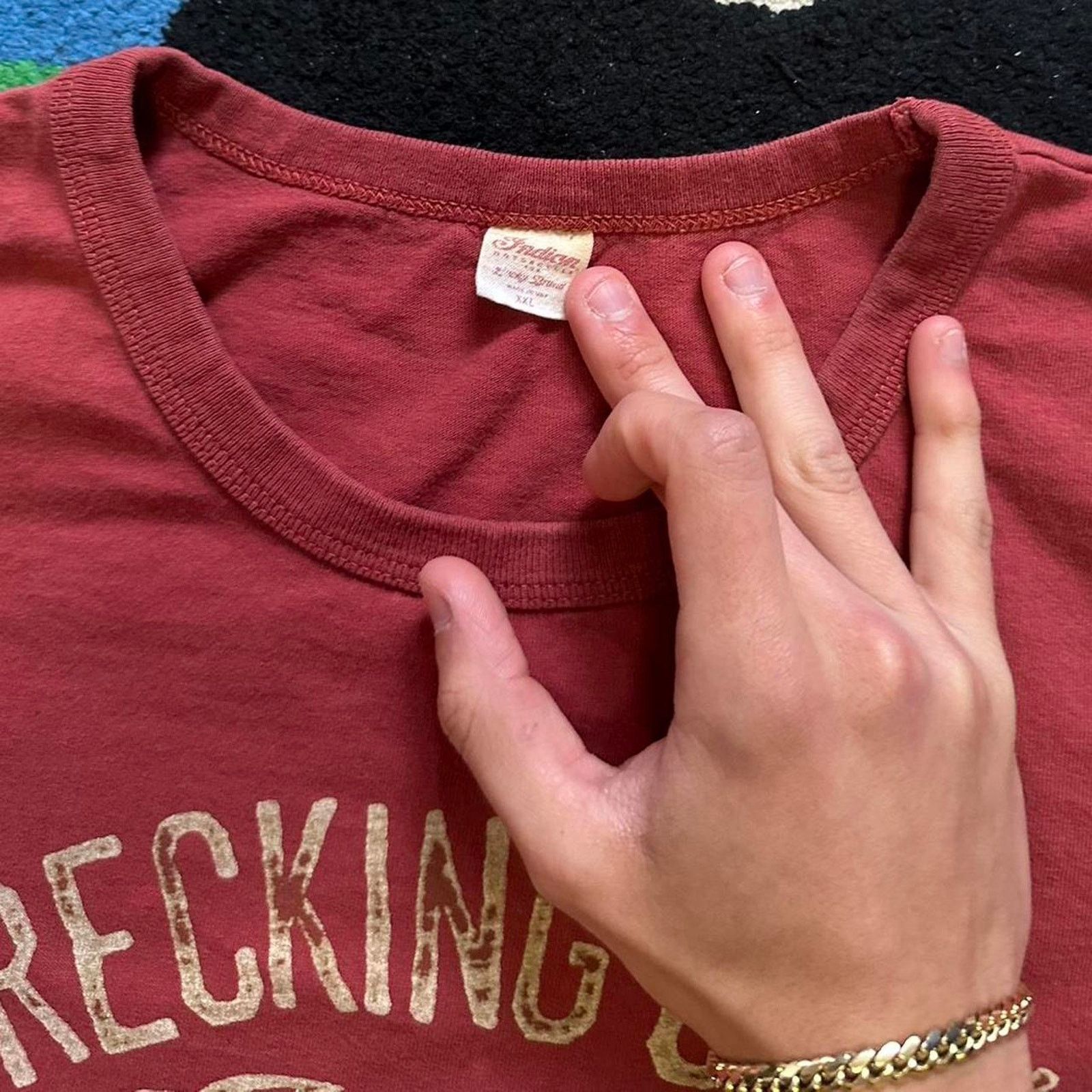 Lucky Brand Vintage indian motorcycle tee Size US XXL / EU 58 / 5 - 2 Thumbnail