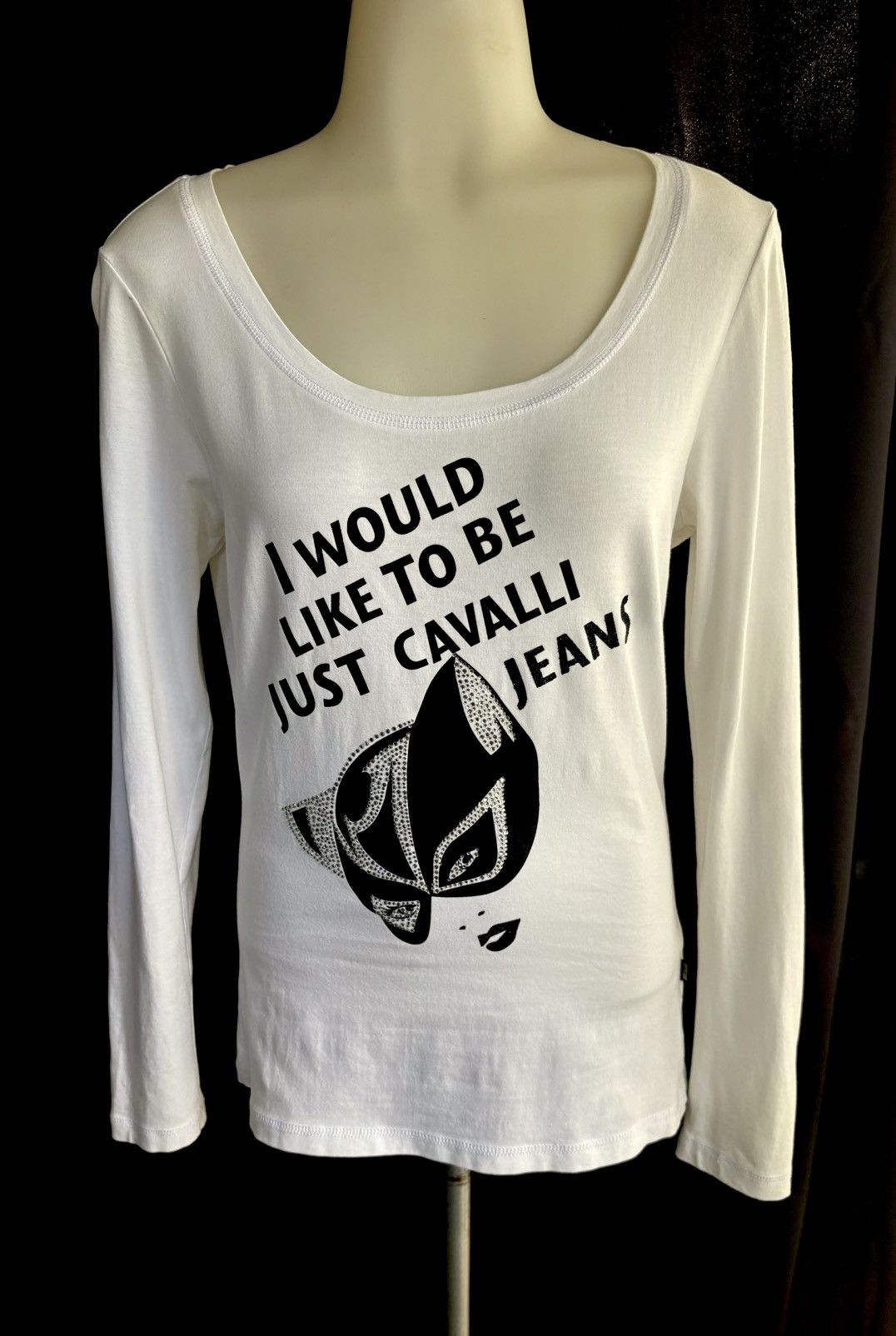 Just Cavalli Just Cavalli cat women’s t shirt top Size L / US 10 / IT 46 - 1 Thumbnail