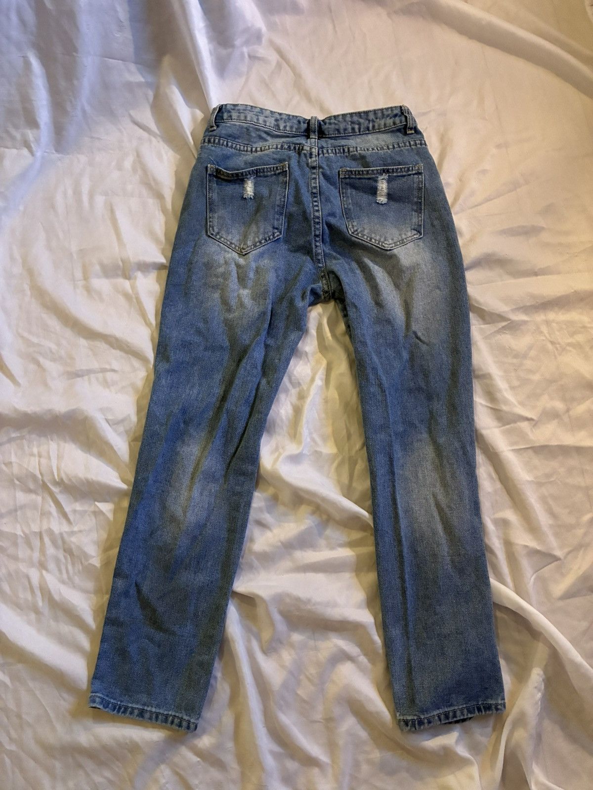 Shein SHEIN Distressed Straight Leg Jeans Size 25" / US 0 / IT 36 - 4 Thumbnail