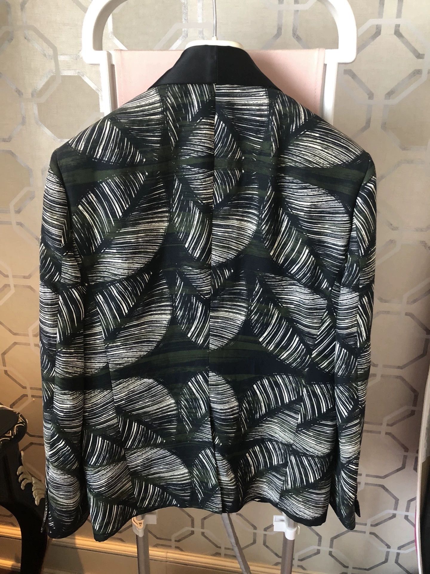 Dsquared2 Dsquared2 Green Tropical Print Linen Suit Size US M / EU 48-50 / 2 - 9 Thumbnail