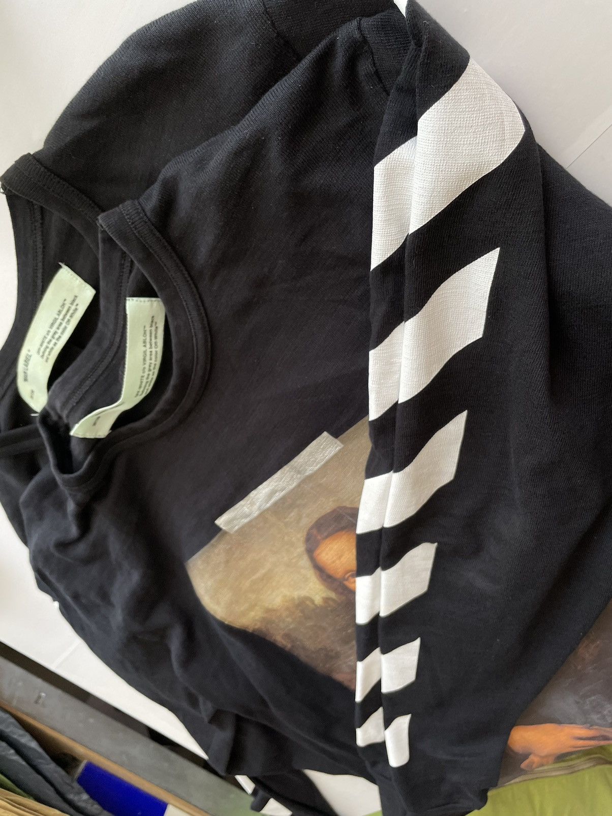 Off-White × Virgil Abloh Off-White Virgil Abloh Mona Lisa Tee Arrow Logo SS18 T-shirt Size US S / EU 44-46 / 1 - 8 Thumbnail