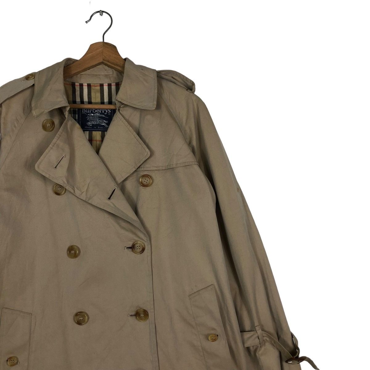 Burberry 🔥VINTAGE BURBERRYS MADE IN ENGLAND LONG JACKET TRENCH Size US S / EU 44-46 / 1 - 8 Thumbnail