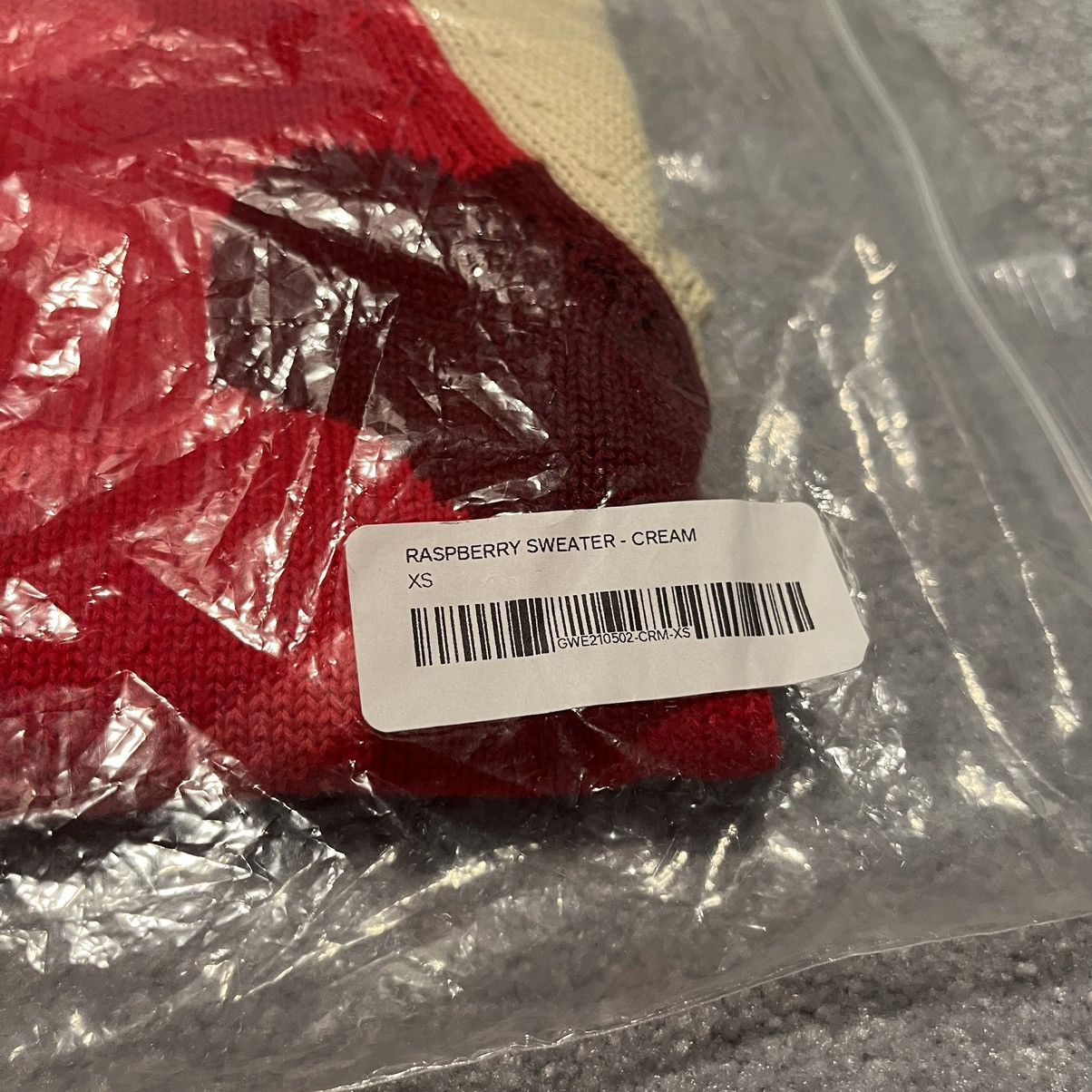 Golf Wang Golf Wang Raspberry Knit Sweater - Cream Size US XS / EU 42 / 0 - 7 Thumbnail