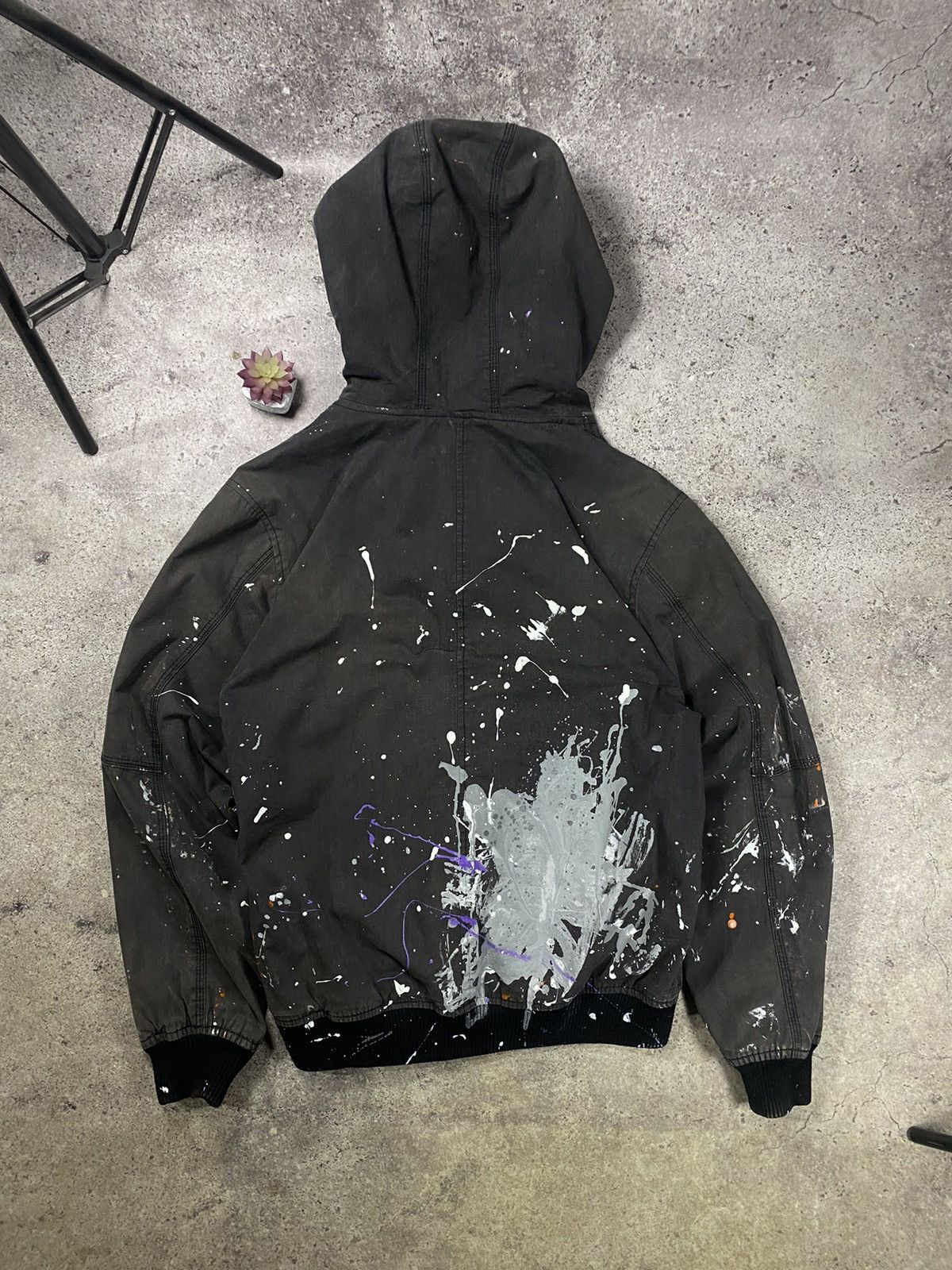 Carhartt Crazy LOGG Carhartt Style Paint Distressed Workwear Jacket Size US XL / EU 56 / 4 - 9 Thumbnail