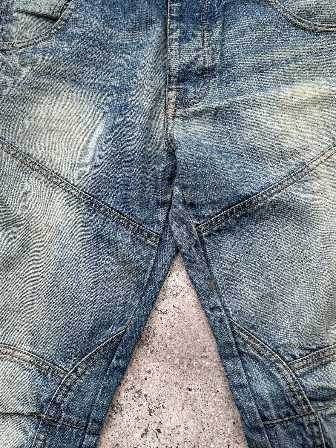 Japanese Brand Vintage Wide Biker Jeans C518(V263) Size US 32 / EU 48 - 5 Thumbnail