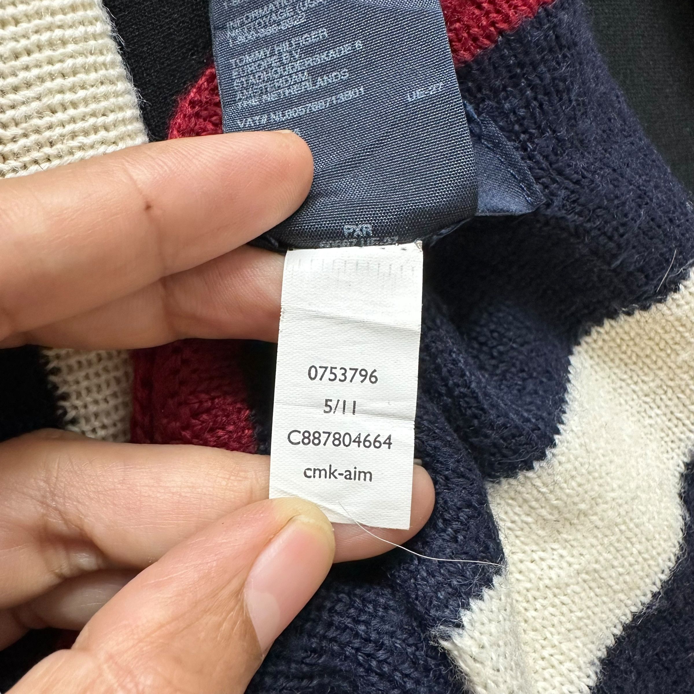 Tommy Hilfiger TOMMY HILFIGER Striped Big Logo Muffler Neckwear #A65-1556 Size ONE SIZE - 8 Thumbnail