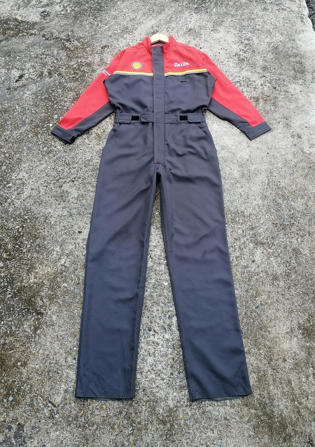 image of Shell Ferrari Technical Partner Overalls Jumpsuits in Red Grey, Men's (Size 34)