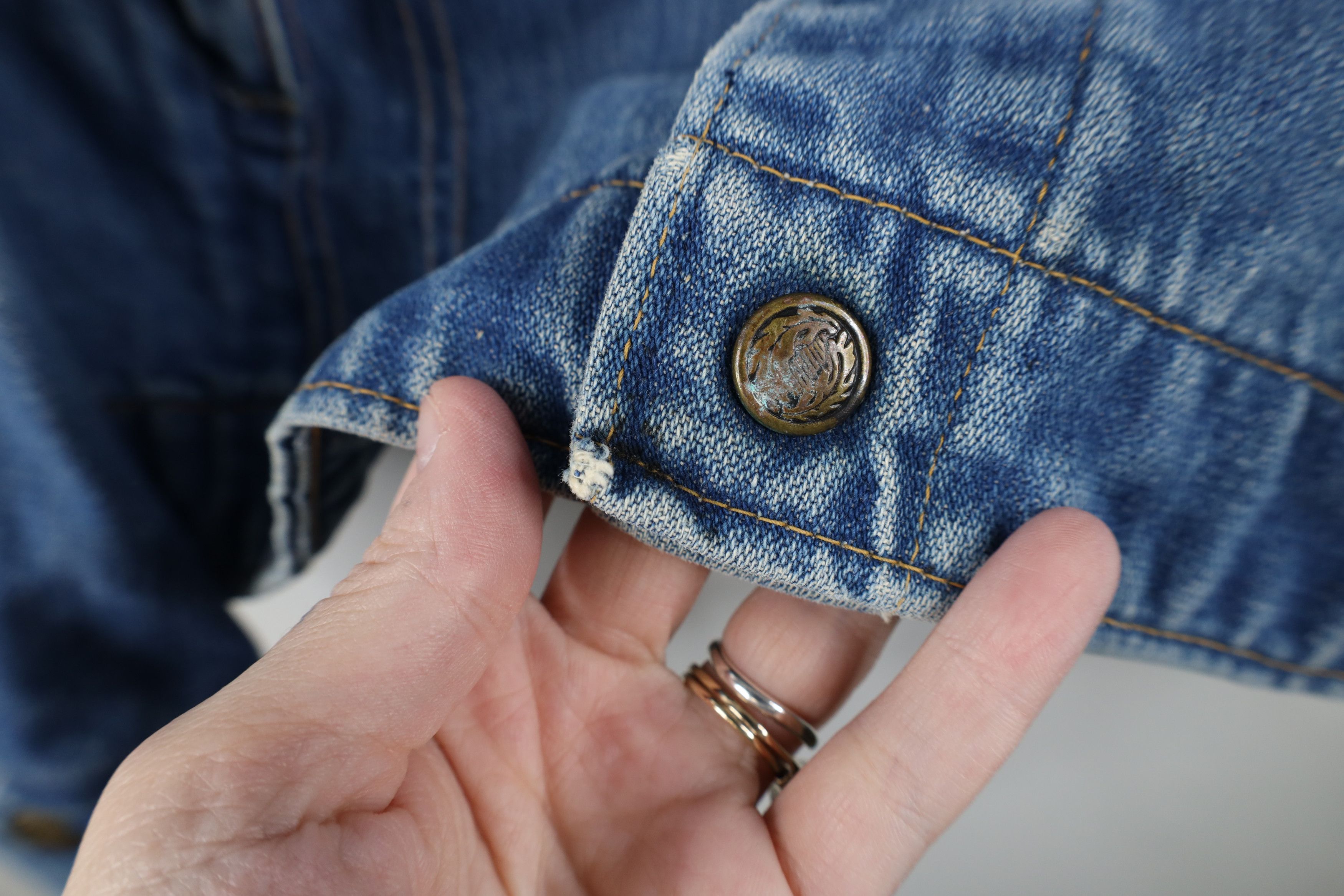 Vintage Vintage 70s Streetwear Western Denim Jean Trucker Jacket USA Size US XL / EU 56 / 4 - 4 Thumbnail