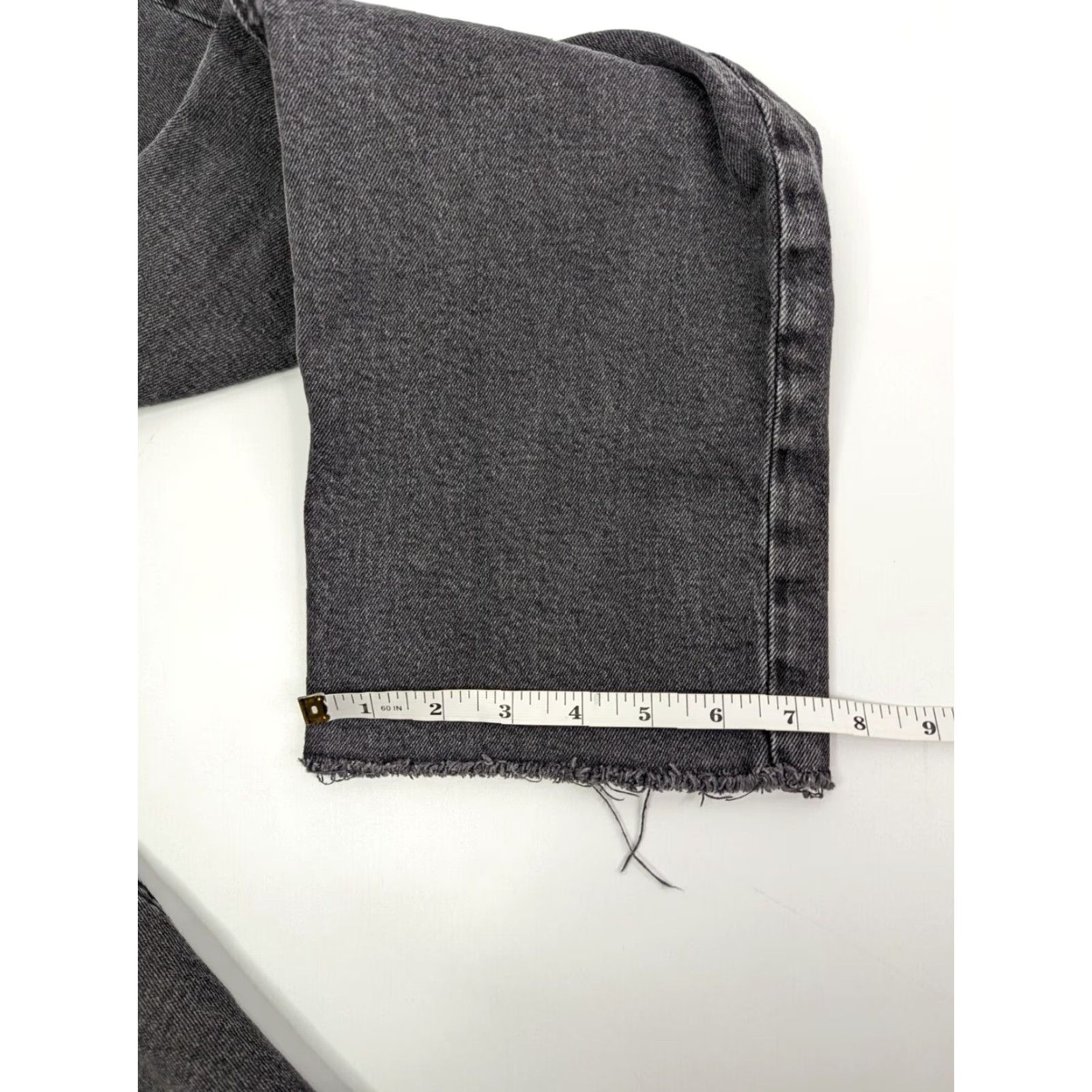 Old Navy Old Navy Jeans Women's 12 Black Lantern Ski Hi Straight Extra High Rise Raw Hem Denim Cotton Spandex 5-Pocket Design Button Zipper Regular Size 34" / US 12 / IT 48 - 7 Thumbnail