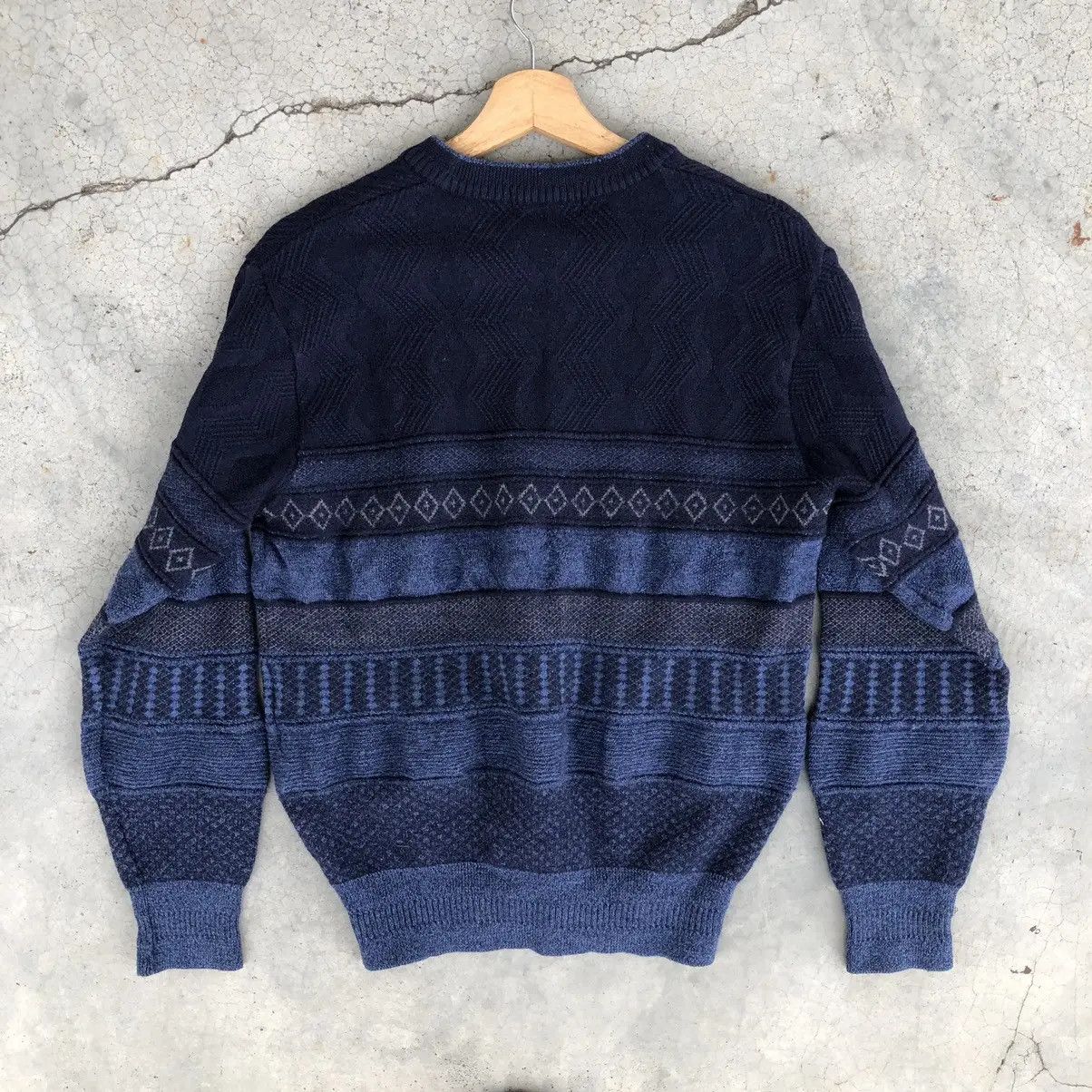 Aran Isles Knitwear × Homespun Knitwear 📌Vintage Knitsweater Strecth/Memeri Like Coogi Pattern Size M / US 6-8 / IT 42-44 - 8 Thumbnail
