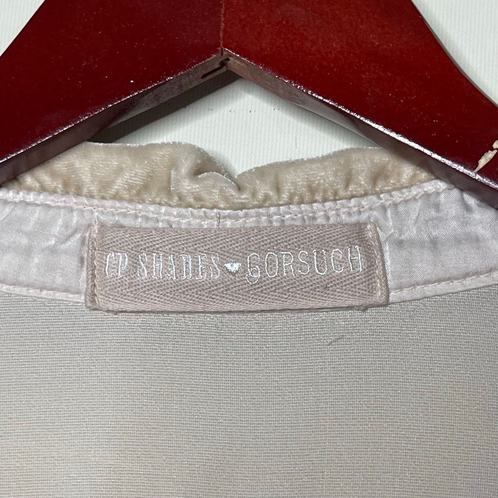 CP Shades CP Shades Gorsuch The Alana Chmpagne Washed Velvet Button Up Size XL / US 12-14 / IT 48-50 - 2 Thumbnail