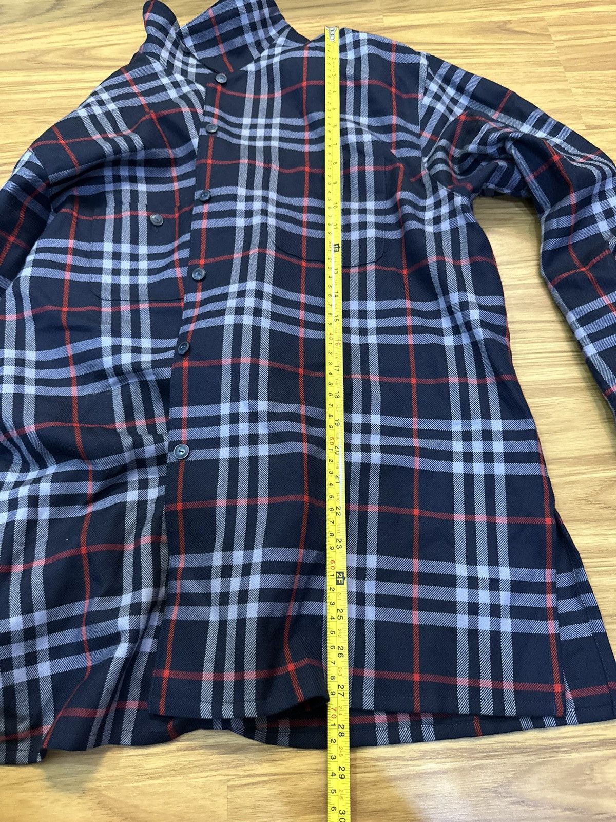 Burberry × Vintage 1990-Vintage Burberry Novacheck Padded Shoulder Button Up Size US M / EU 48-50 / 2 - 18 Thumbnail