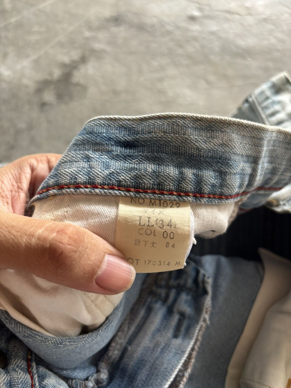 Japanese Brand BLUE WAY HICKORY STONE WASHED FADE JAPANESE HARAJUKU STYLE Size US 35 - 5 Thumbnail