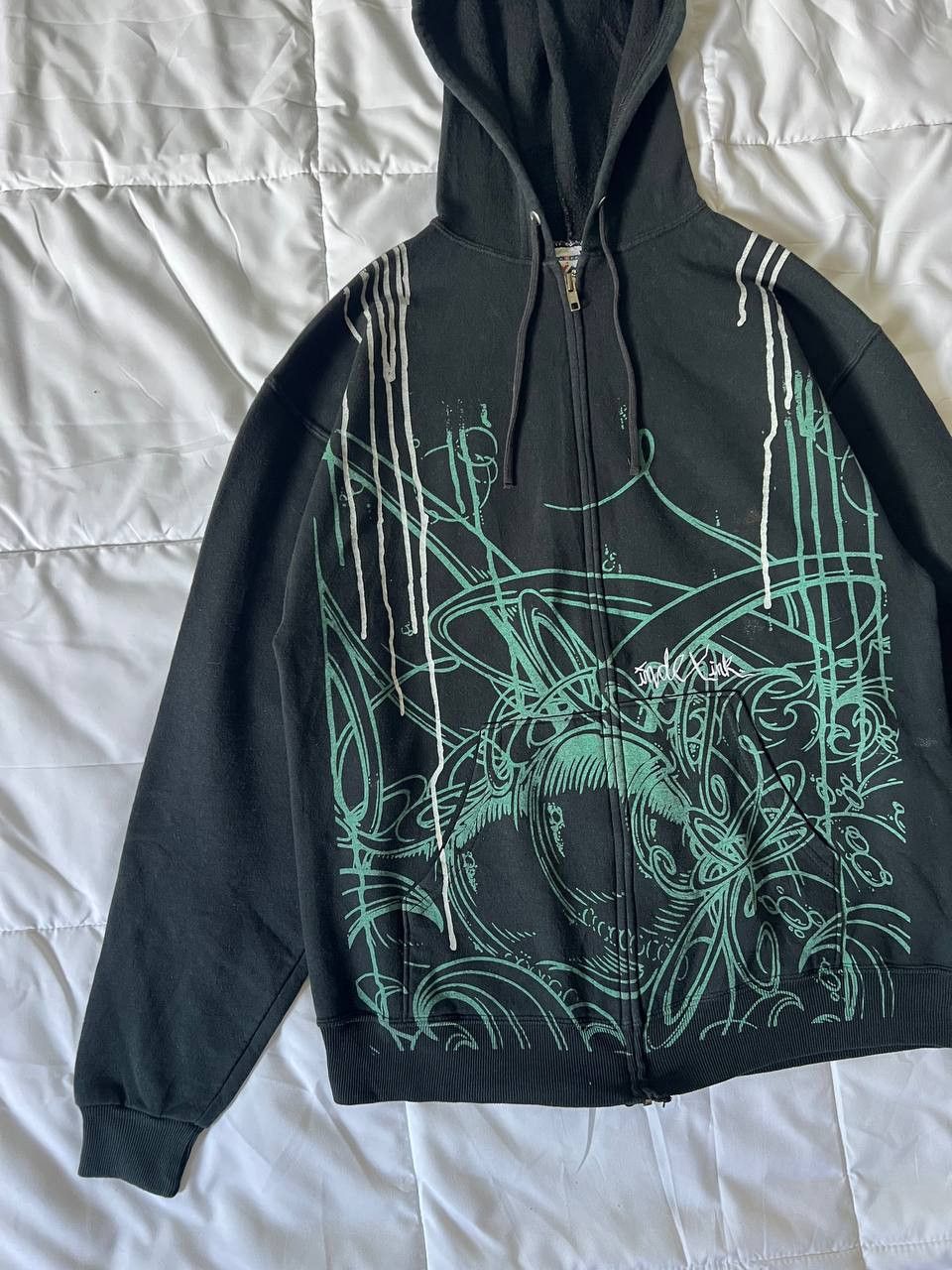 Japanese Brand Vintage Graffiti Zip Up Hoodie Balenciaga Style Size US M / EU 48-50 / 2 - 3 Thumbnail
