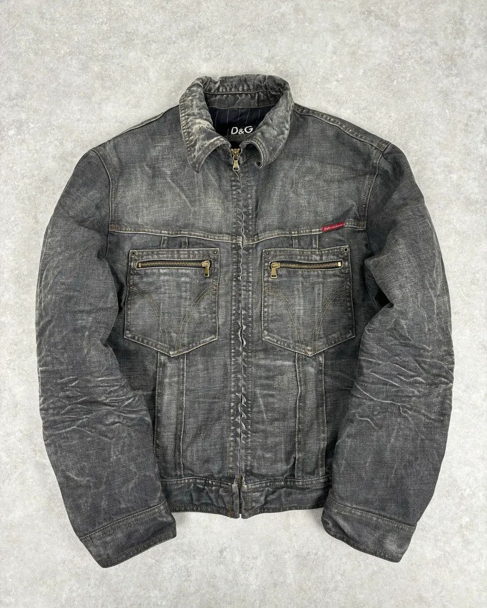 Dolce & Gabbana AW2003 Dolce & Gabbana Grey Raw Denim Jacket Size US M / EU 48-50 / 2 - 1 Thumbnail