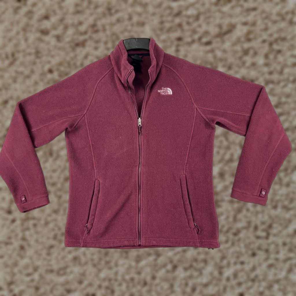 The North Face The North Face Jacket Women XL Red Full Zip Polyester Fleece Mock Neck Modern Casual, Travel, Workwear Mens? Women? Size XL / US 12-14 / IT 48-50 - 1 Thumbnail