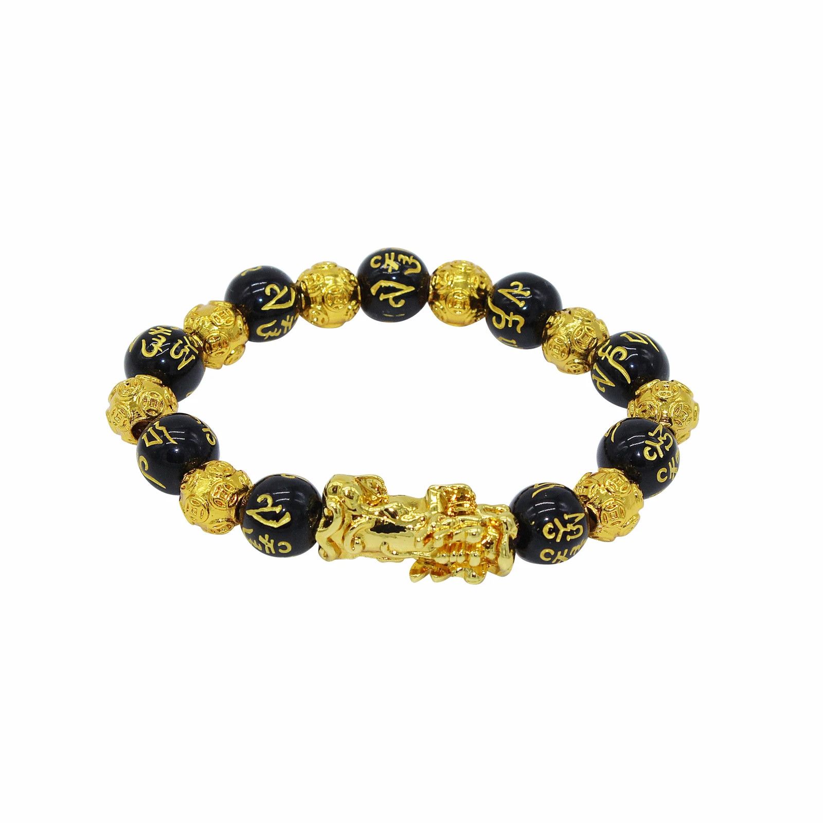 Jewelry 🔴 Bracelet - Gold Dragon & Script Size ONE SIZE - 1 Preview