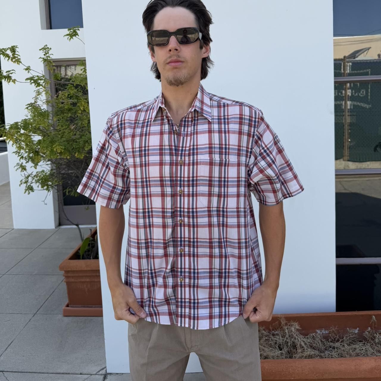 Carhartt Vtg retro windRidge red plaid button up shirt Size M #preppy Size US M / EU 48-50 / 2 - 3 Thumbnail