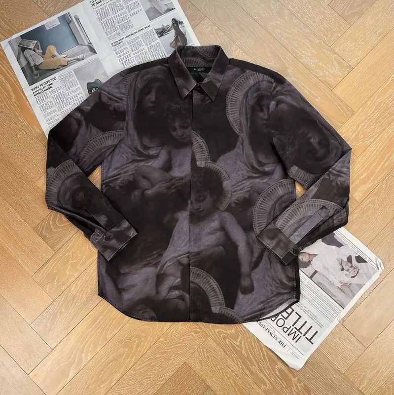 Givenchy Givenchy Brown Long Sleeve Men's Shirt 0089 Size US M / EU 48-50 / 2 - 1 Thumbnail