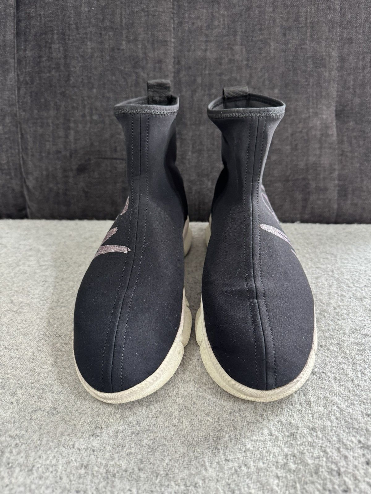 MSGM MSGM z waves socks high top sneakers size 40 black Size US 10 / IT 40 - 4 Thumbnail