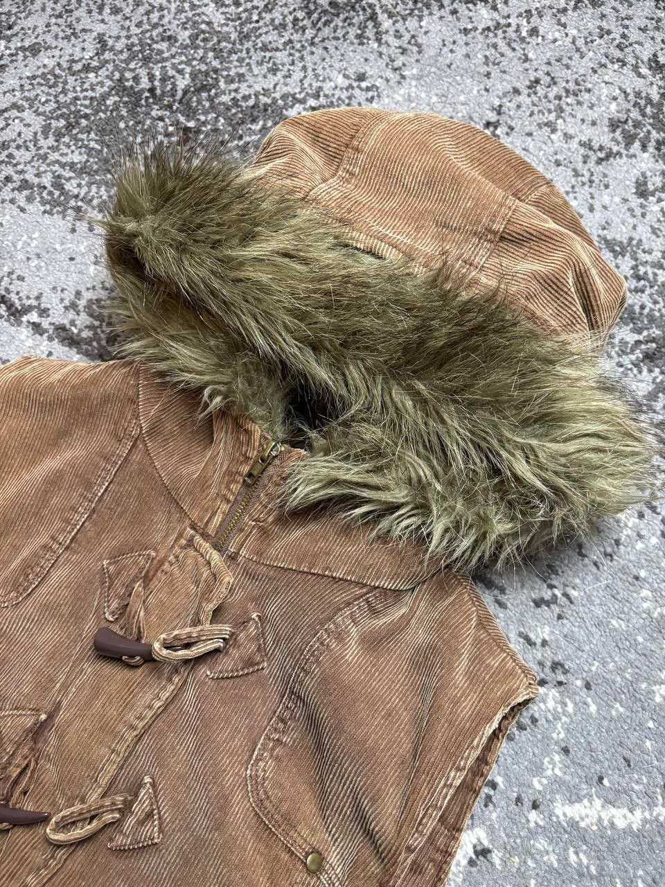 If Six Was Nine × Vintage Vintage Y2K Bomber Style Velvet Fur Collar Avantgarde Vests Size US S / EU 44-46 / 1 - 3 Thumbnail