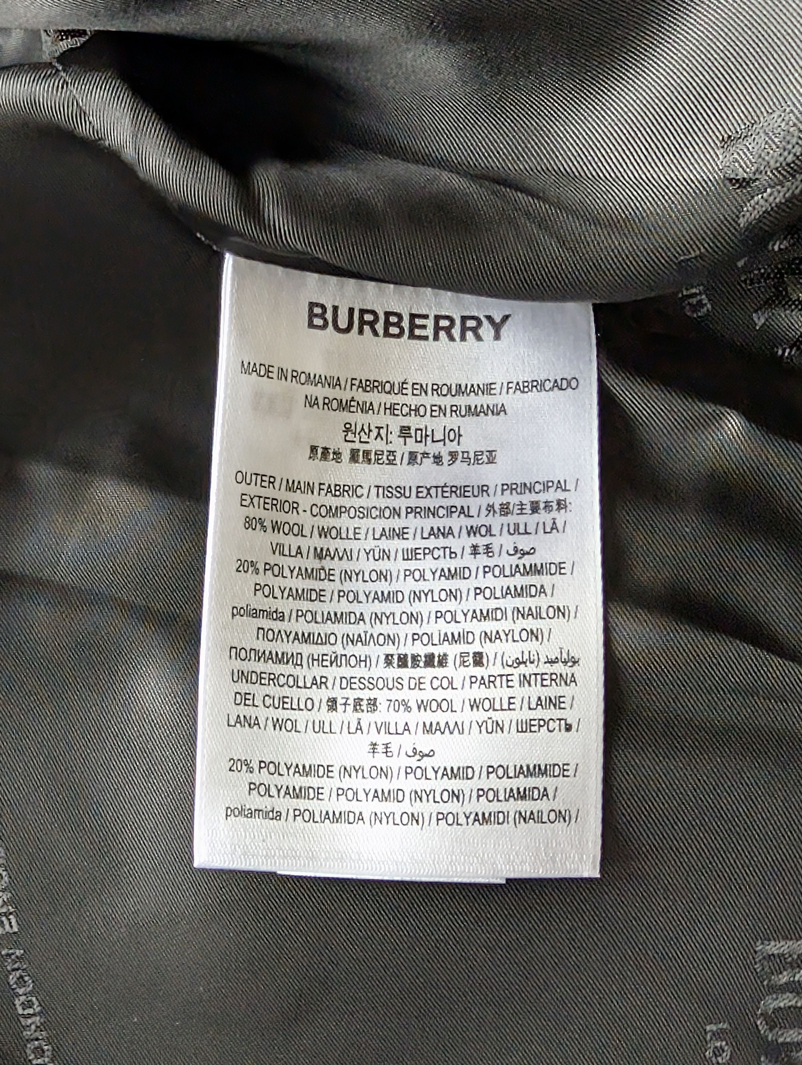 Burberry Burberry Men's Peacoat Navy Size US S / EU 44-46 / 1 - 4 Thumbnail