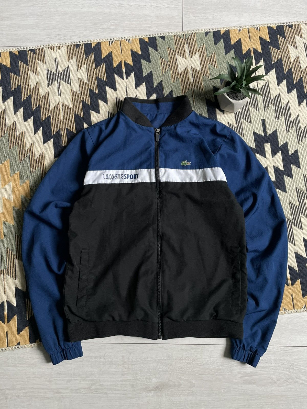 Lacoste Vintage Lacoste Sport Logo Nylon Track Bomber Size US S / EU 44-46 / 1 - 1 Thumbnail
