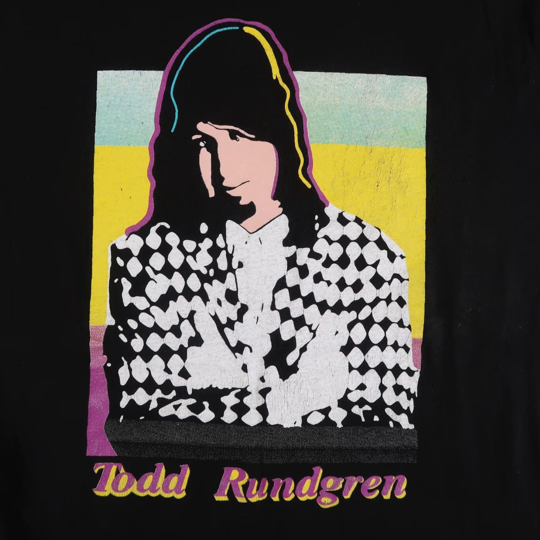Fruit Of The Loom Vintage 90s Todd Rundgren 2nd Wind Tour Mens Black XL Fruit of the Loom T-Shirt Size US XL / EU 56 / 4 - 3 Thumbnail
