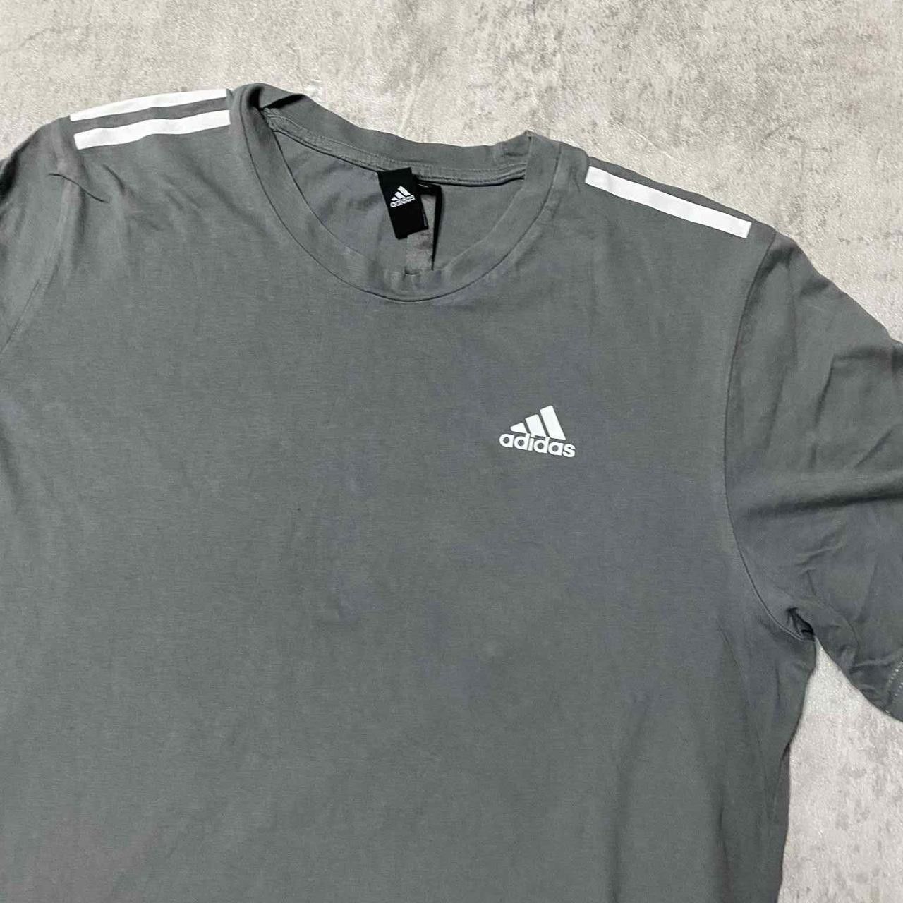 Adidas Adidas grey and white sportswear t-shirt #sportswear Size US L / EU 52-54 / 3 - 2 Thumbnail