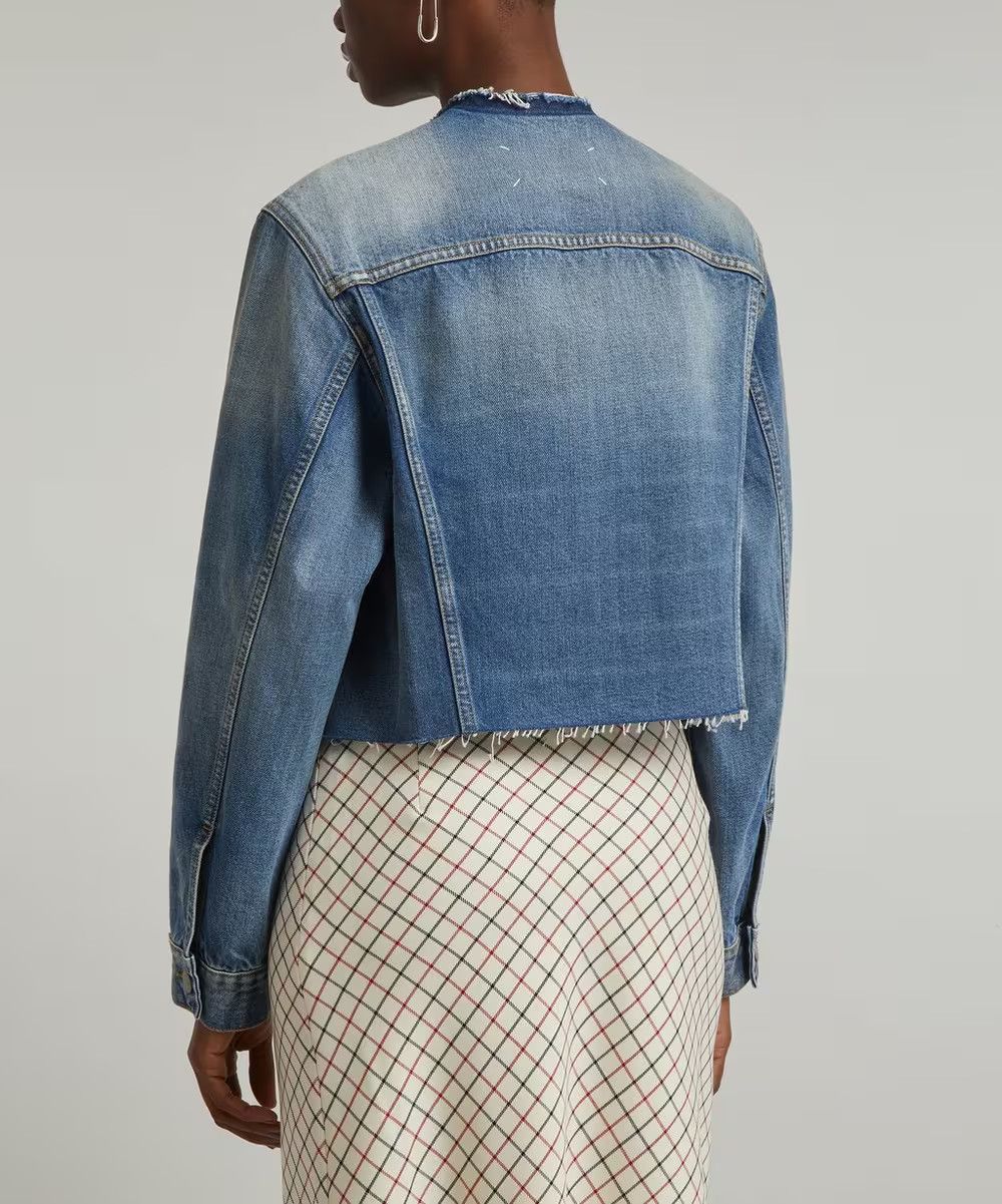 Maison Margiela oc11z0925 Collarless Denim Jacket in Blue Size M / US 6-8 / IT 42-44 - 4 Thumbnail