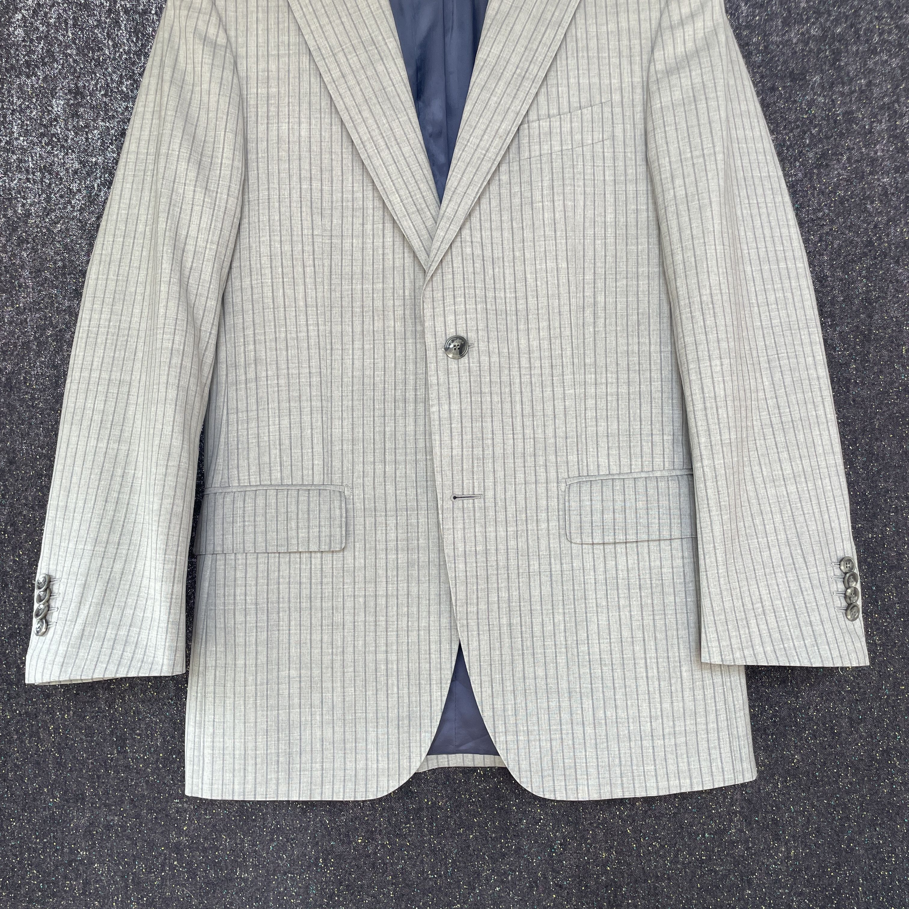 Suitsupply Suitsupply Striped Gray Pure Wool Sport Coat Blazer Size 36R - 6 Thumbnail
