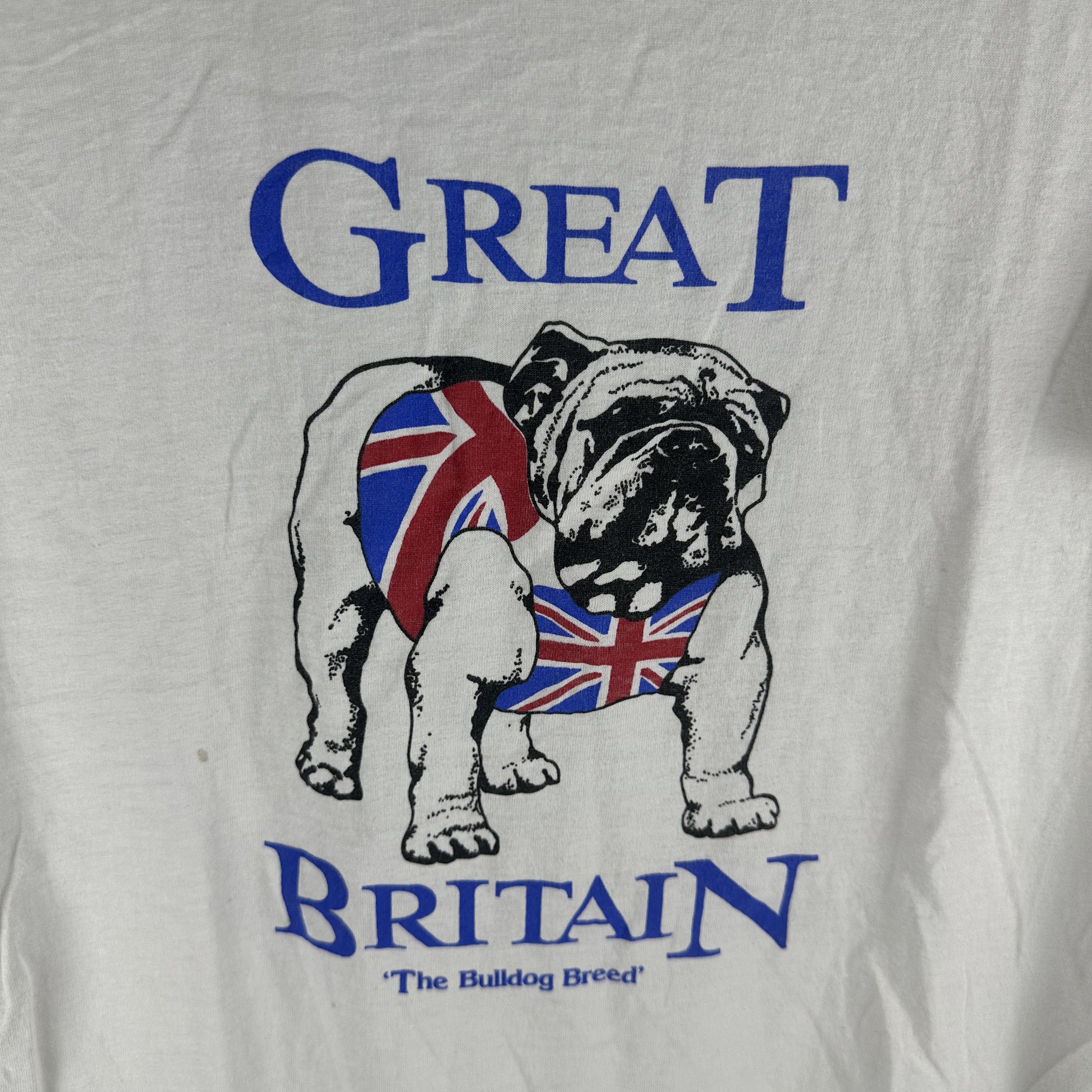Vintage ​80s British Bulldog Dog Breed Graphic Single Stitch T-shirt Size US M / EU 48-50 / 2 - 2 Thumbnail